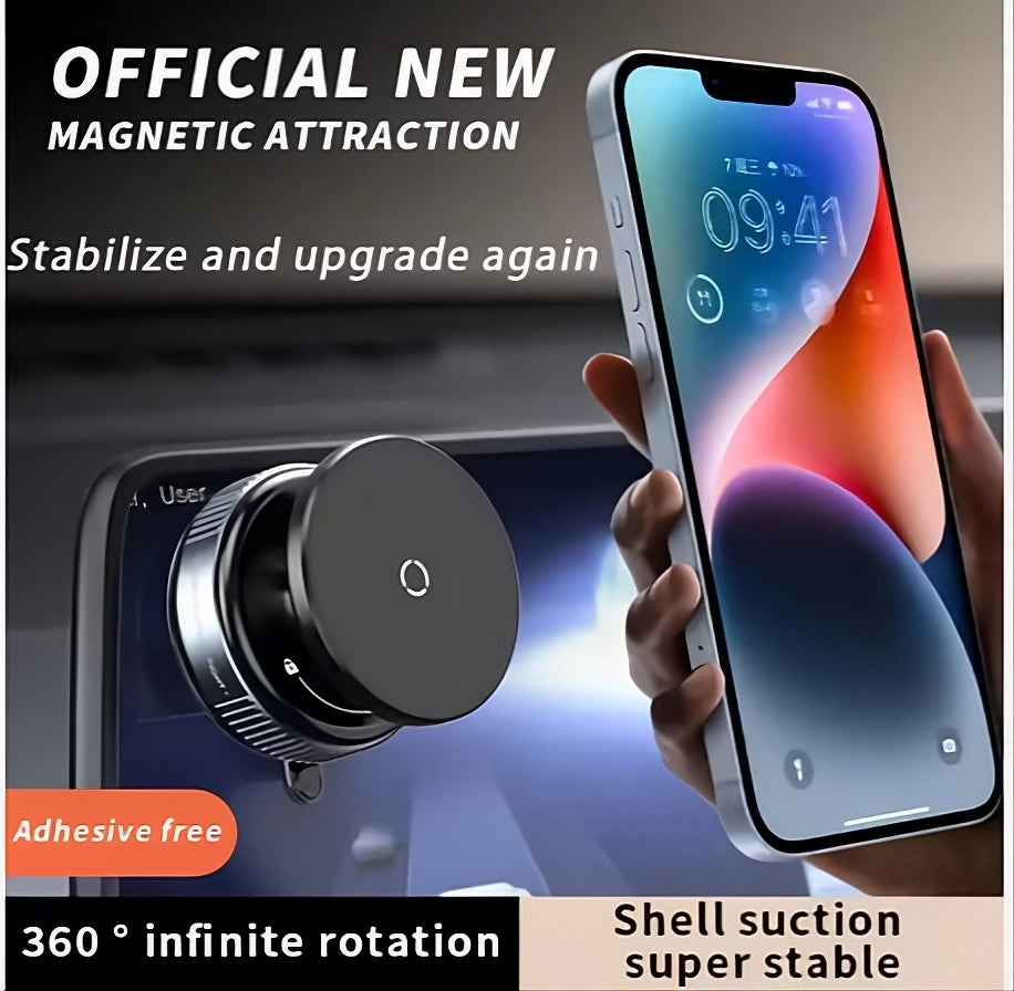 360° Strong Magnetic Car Phone Holder – Ultra Grip Dashboard & Air Vent Mount for All Smartphones