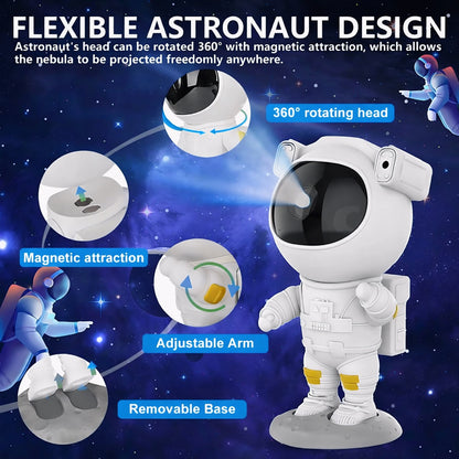Astronaut Galaxy Star Projector – Transform Your Room into a Cosmic Dream 🌌 | Remote Control Night Lamp