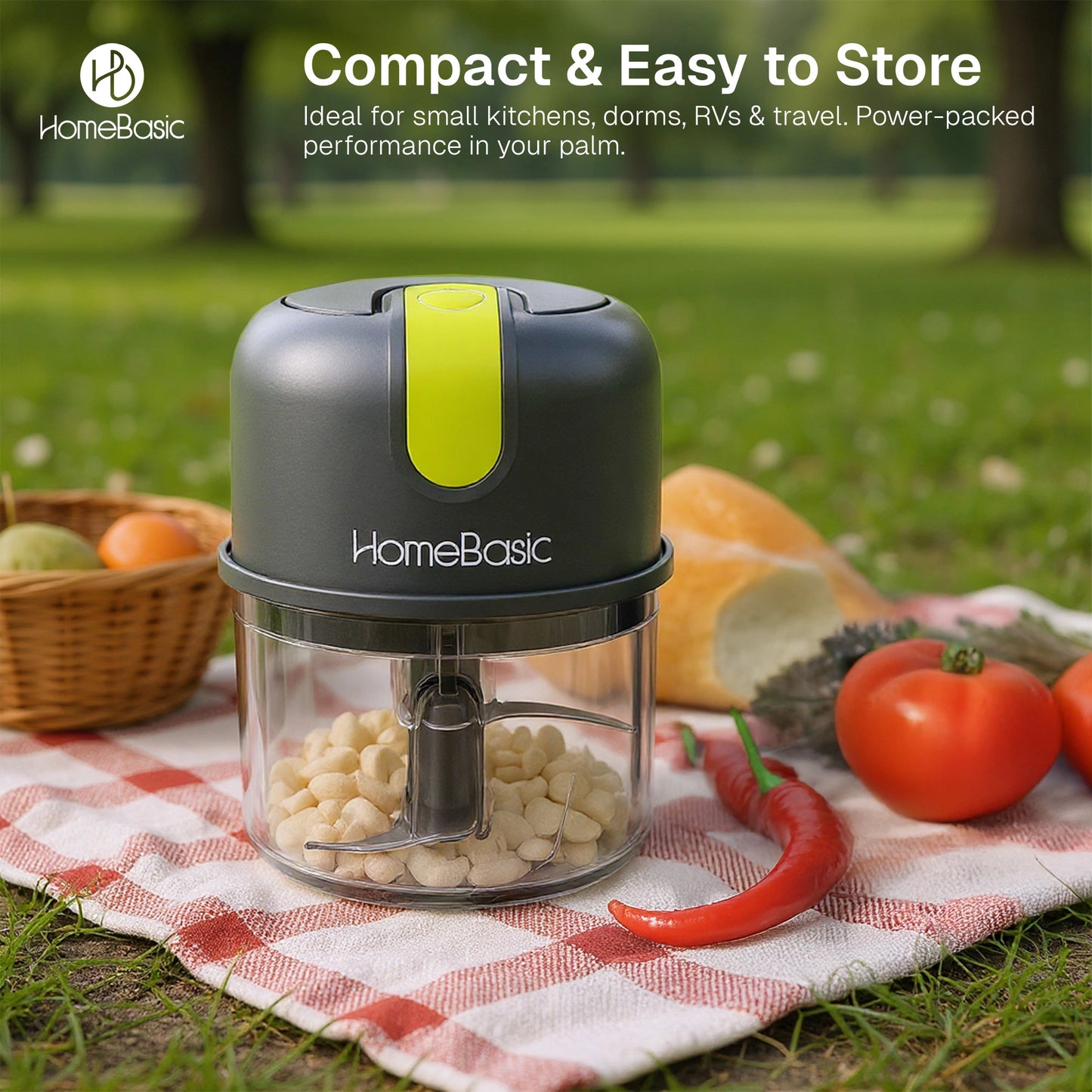 Electric Mini Food Chopper — USB Cordless