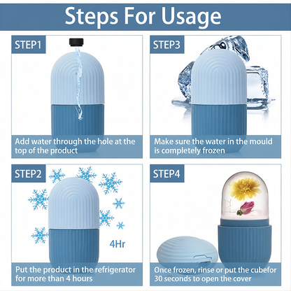 Ice Roller for Face – Pack of 3 | Reusable Cold Massage Tool for Glowing Skin